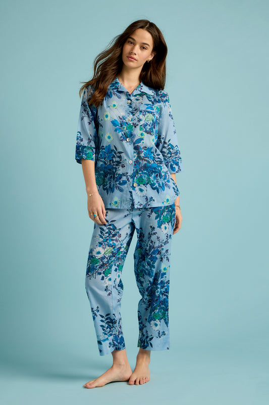 Love Letter Crop PJ Skyway Blue