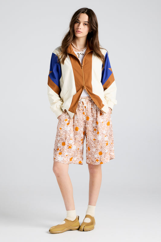 Long Maple Shorts Pink Multi