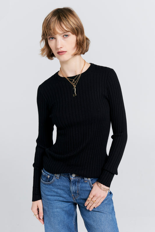 Dahlia Cashmere Long Sleeve Black