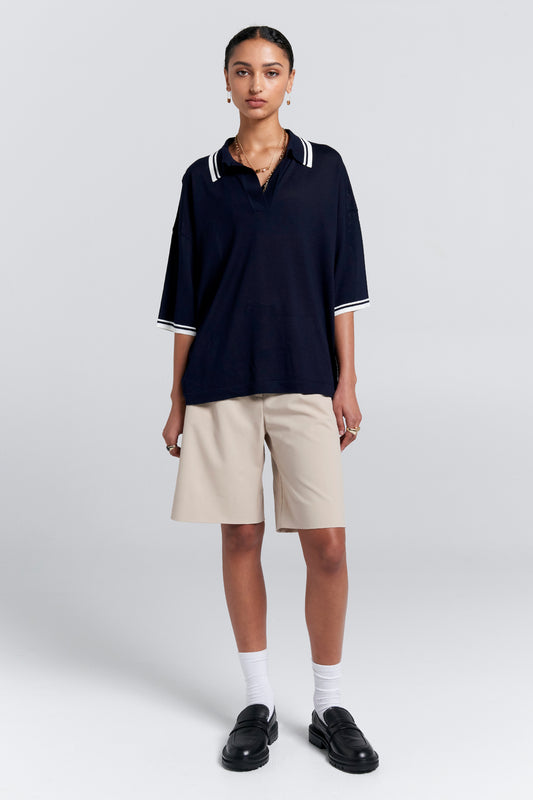 Relax Knit Polo Navy