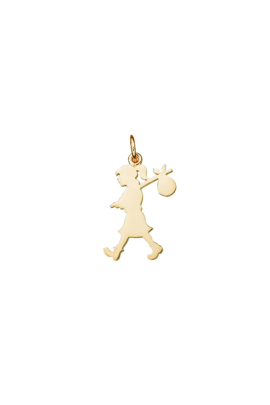 Large Runaway Girl Charm Gold-Plated