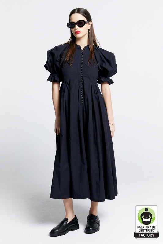 Melody Organic Cotton Dress Black